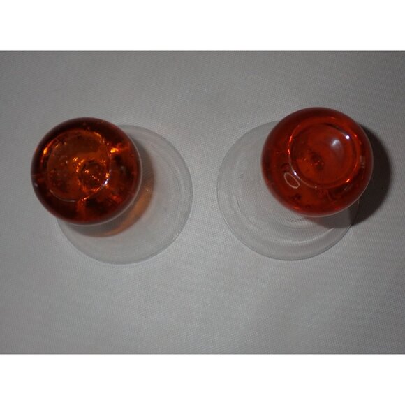 Martini Cocktail Liqueur Glasses‎ Hand Blown Ball Stem Bubbles Lot of 2 MCM - Picture 4 of 6